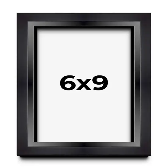 Photo Size Modern Shadow Box 1.5" Depth Black Frame - UV Acrylic, Backing, Hanging Hardware {1}