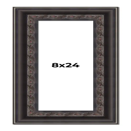 Panoramic 3.5" Wide Ornate Black Frame - UV Acrylic, Foam Board Backing, Hanging Hardware {1}