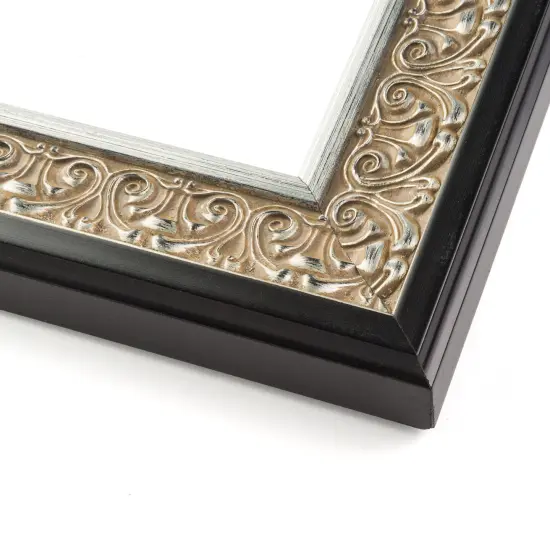 Square Ornate Silver Picture Frame - UV Acrylic, Foam Board Backing, Hanging Hardware {3}