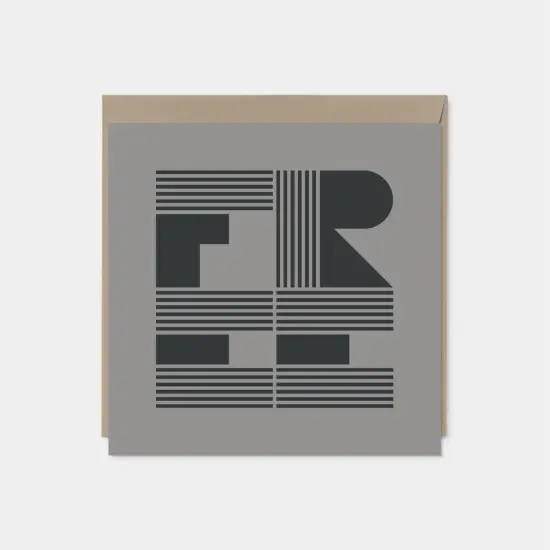 "Free" Modern Geo Typography Card Set {1}