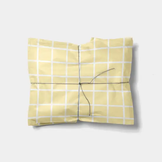 Yellow Chalk Plaid Gift Wrap {1}