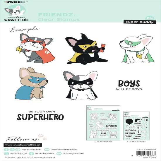 Studio Light Friendz Clear Stamps-Nr. 468, Superhero Buddy {3}