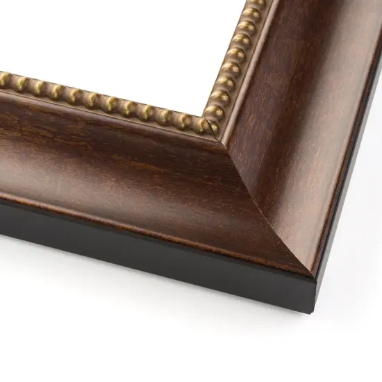 Photo Size Traditional Brown Picture Frame - UV Acrylic, Foam Board Backing, Hanging Hardware {2}