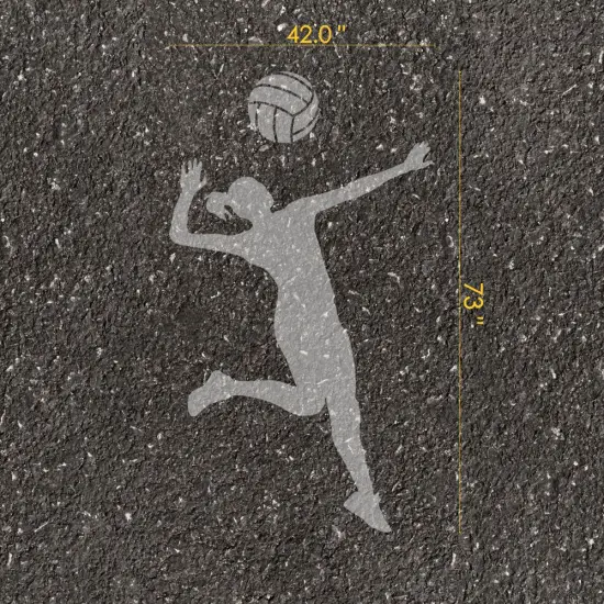 Volleyball Player Parking Space Stencil | High School Senior Parking Spot Stencil | Reusable Stencil | Stencil Ease | {4}