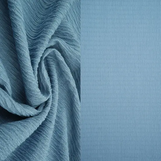 1 Yard Solid Crinkle Jersey Knit Fabric Soft Stretch 58/60 Inches Wide ROSE LT {3}