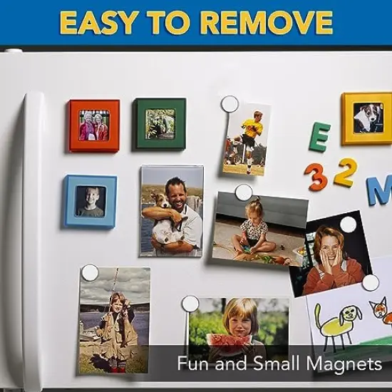 DIYMAG 100Pcs Refrigerator Magnets, Small Round Disc Magnets for Crafts, Premium Brushed Nickel Tiny Fridge Magnets, Office Magnets, and Whiteboard Magnets {3}