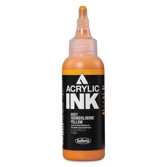 Holbein Acrylic Ink - Isoindolinone Yellow, 100 ml {1}