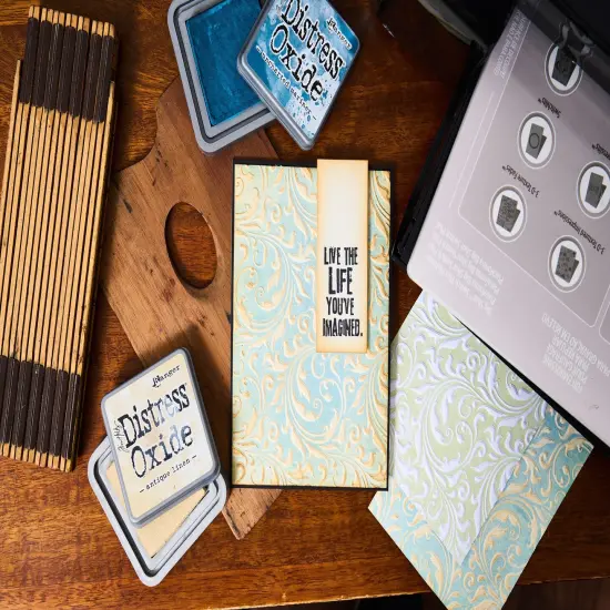 Sizzix Textured Impressions Embossing Folder by Tim Holtz-Vault Flourish {5}