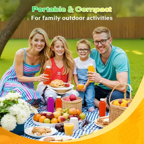 12pcs 12oz Juice Bottles with Caps, Reusable Plastic Bottles for Juicing {4}