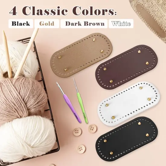 4 PCS Bag Bases for Crochet with 2 PCS Crochet Hook {3}