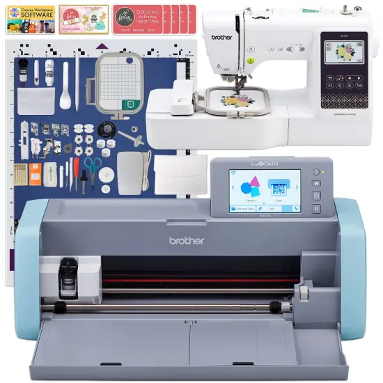 Brother ScanNCut SDX125e Cutting Machine with SE700 Sewing & Embroidery Machine {1}