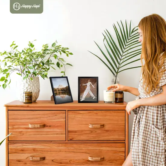 4x6 Picture Frame Set of 5, Photo Frames for 4x6 Pictures Wall Gallery Black 4x6 Frames Tabletop or Wall Mount Display for Prints, Photos, Paintings, Landscape and Kids Artwork (Black) {3}