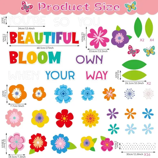 Back to School Floral Bulletin Board Set {2}