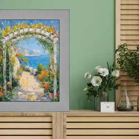 Stain Steel Flat With Black Lip Picture Frame 11x15 frame {1}