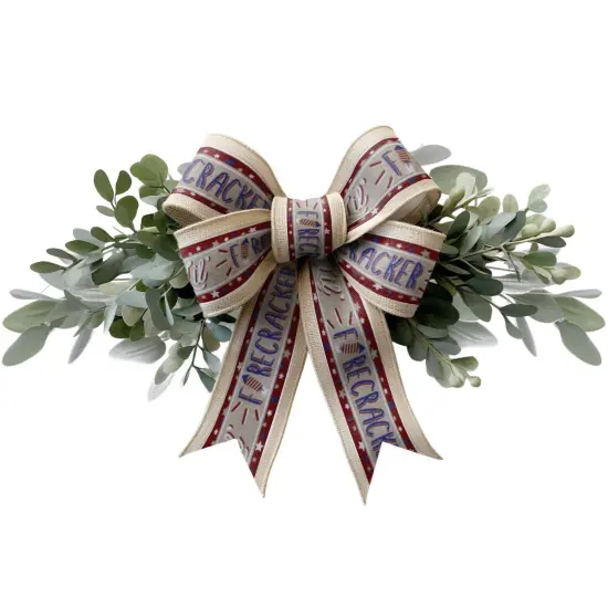 2.5" Lil Firecracker Patriotic Ribbon: Natural (10 Yards) {4}