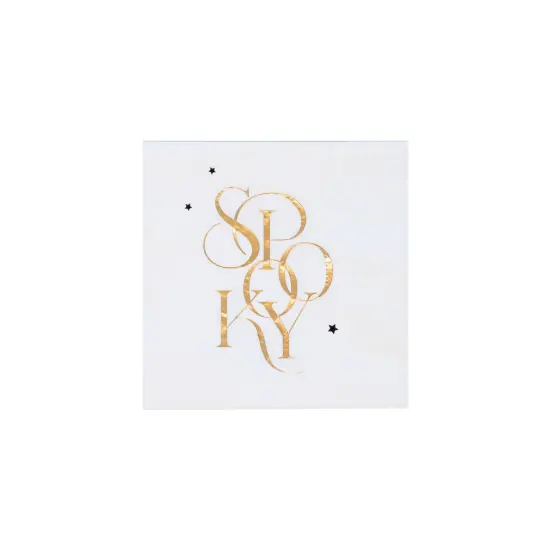 SPOOKY WHITE COCKTAIL NAPKINS {1}