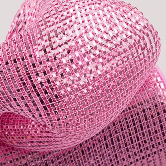 10" Poly Mesh Ribbon: Deluxe Wide Foil Pink (10 Yards) {3}