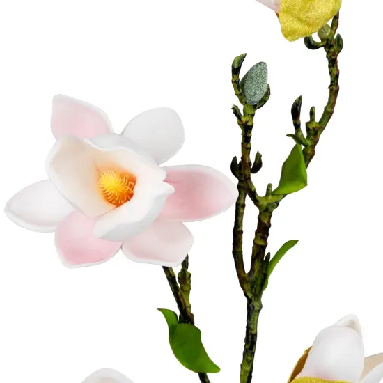 Northlight Magnolia Artificial Floral Sprays- 33" - White and Pink - Set of 4 {6}