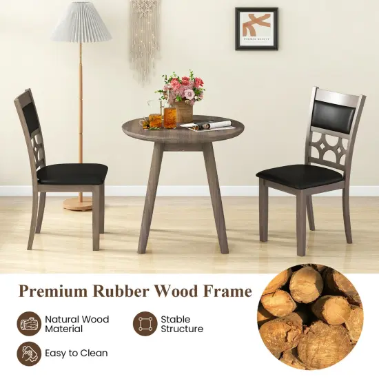 Costway Upholstered Dining Chair Set of 2/4 Armless Chair with Padded Backrest & Seat {6}