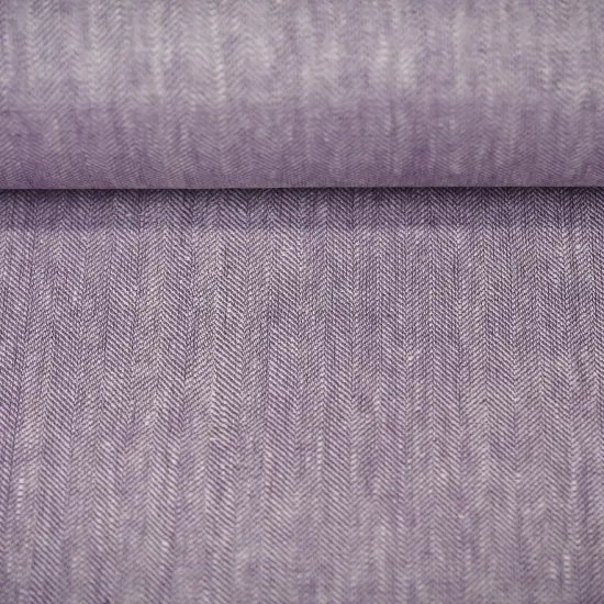1 Yard Lilac Linen Novelty Herringbone Yarn Dyed Fabric Midweight 54 Inch Width {1}