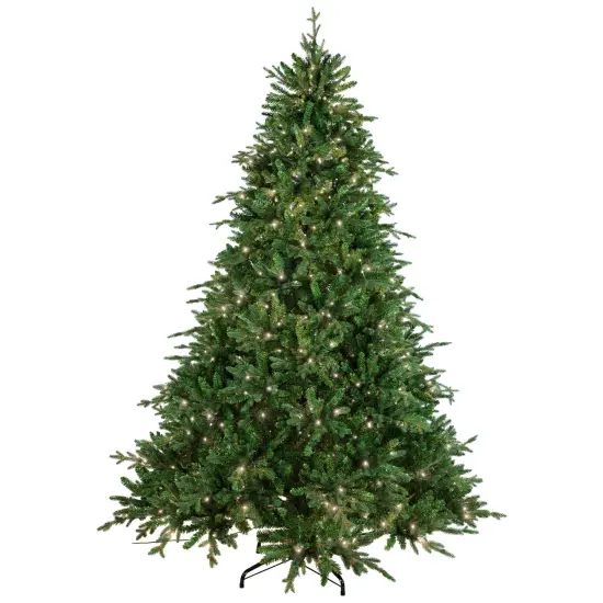 Northlight Real Touch&trade; Pre-Lit Cumberland Pine Artificial Christmas Tree - 6.5' Warm White LED Green {3}