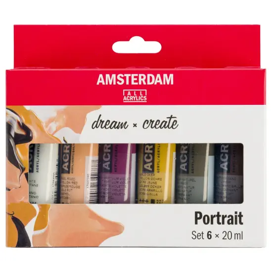 Amsterdam Standard Acrylic Paint Set 20ml 6/Pkg-Portrait {1}
