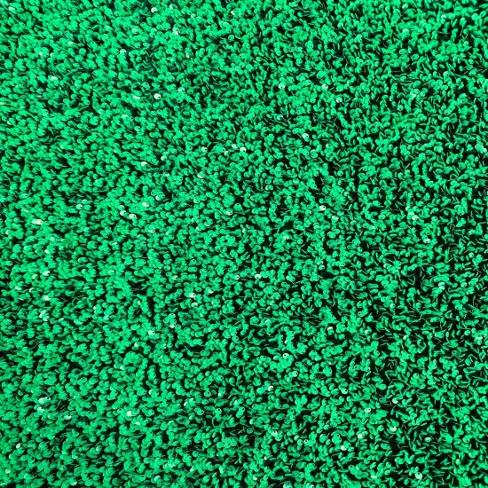 1 Yard Sequins Embroidered Stretch Velvet Rodeo Fabric Kelly Green {1}
