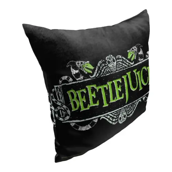 Warner Brothers Beetlejuice 18 Inch Throw Pillow Title {2}