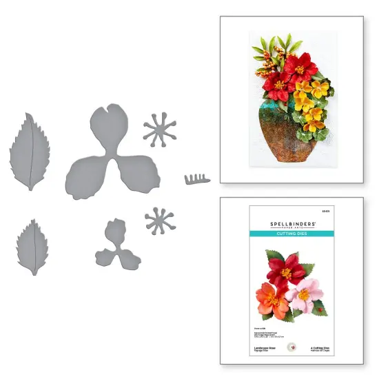 Spellbinders Etched Dies By Susan Tierney-Cockburn-Landscape Rose {6}