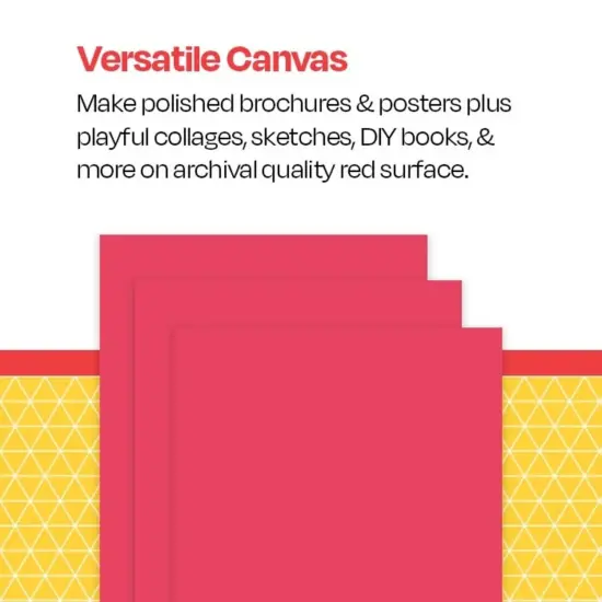 School Smart Folding Bristol Board, 12 x 18 Inches, Red, Pack of 100 {4}