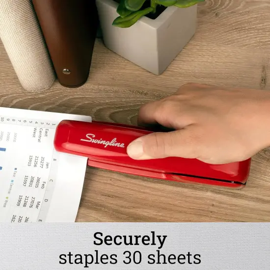 Stapler, 30 Sheet Capacity, 747 Business Stapler, Jam Free, Metal, Rio Red (74736) {2}