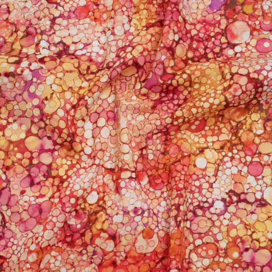 1 Yard Vibrant Tahitian Sunset Bubbles Quilting Cotton Fabric by Northcott 43 Inches Width {1}