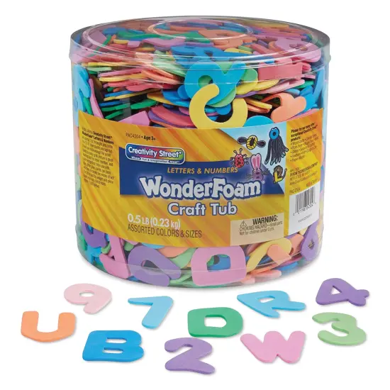Creativity Street WonderFoam Peel & Stick - Letters and Numbers, 1/2 lb {2}