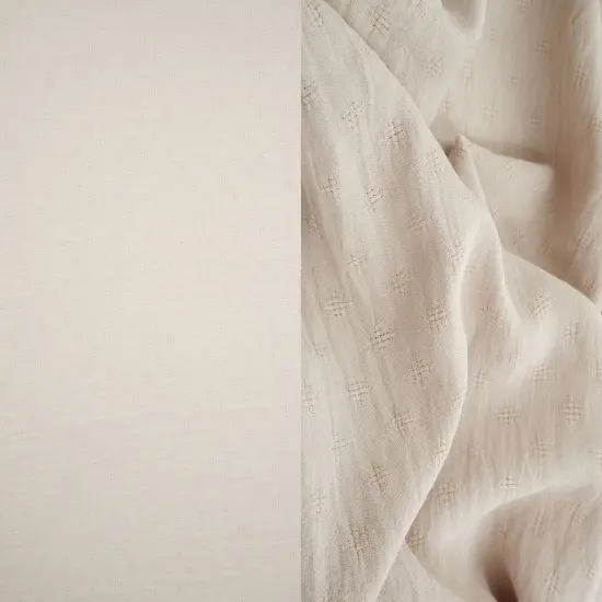 1 Yard Cey Airflow Woven Jacquard Fabric Lightweight 100% Polyester 59/60 Inches Wide STONE {1}