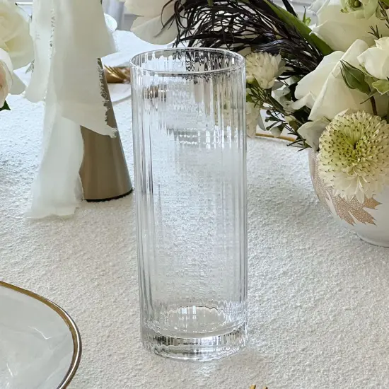 Elegant Tall Glasses 6 pk Grey {5}