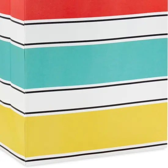 Assorted Gift Bags (8 Bags: 3 Small 6", 3 Medium 9", 2 Large 13") Colorful Stripes, Triangles, Shapes {4}