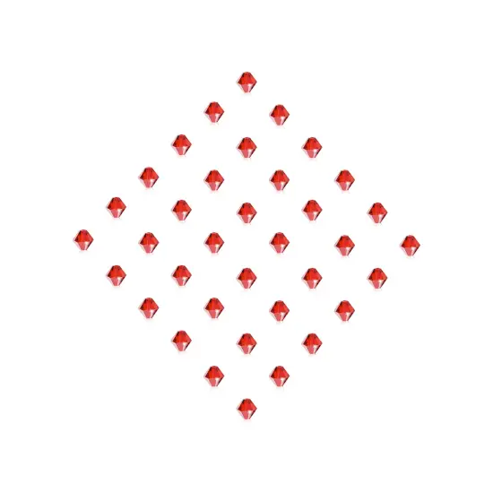 Preciosa 6mm Czech Crystals Bicone Rondelle Beads, 36pcs Light Siam {5}