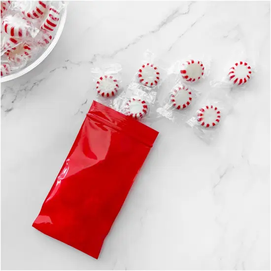 Plymor 3" x 5", Red 2 Mil Zipper Reclosable Plastic Bags {4}