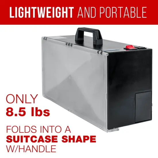 Portable Hobby Airbrush Spray Booth Kit with 7.5 in. Diameter Revolving Turntable (Exhaust Extension Hose Not Included) {6}