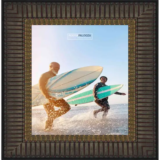 Photo Size Museum Black Picture Frame - UV Acrylic, Foam Board Backing, Hanging Hardware {4}