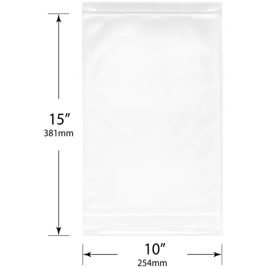 Plymor 10" x 15", 4 Mil Heavy Duty Zipper Reclosable Plastic Bags {3}