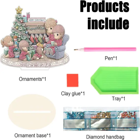 DIY Christmas Diamond Art Painting Tabletop decoration {5}