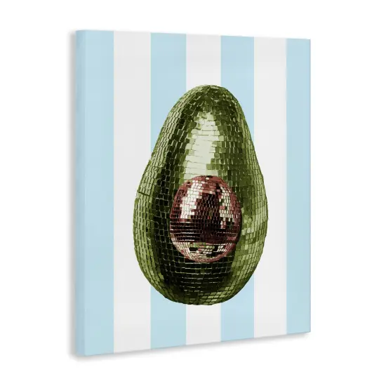 Stupell Industries Disco Avocado on Blue Canvas Design by Lil' Rue {3}