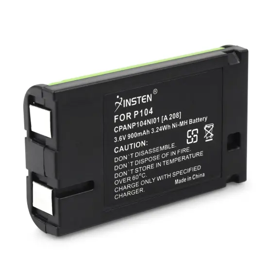 Insten Cordless Telephone Phone Battery for Panasonic HHR-P104 P104 HHR-P104A Type 29 New Black {1}