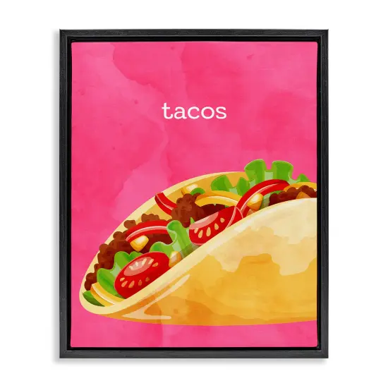 Stupell Industries Tacos Mexican Cuisine Floating Frame Design by Kim Allen {1}