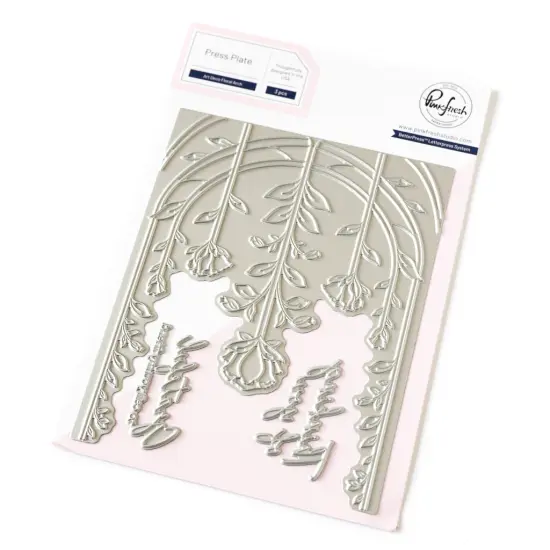 Pinkfresh Studio Press Plate-Art Deco Floral Arch {1}