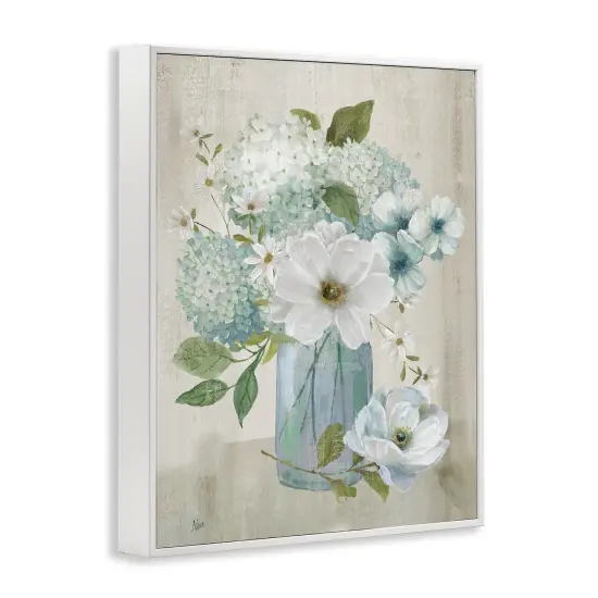 Stupell Industries Charming Hydrangea & Magnolia Framed Giclee By Nan {3}