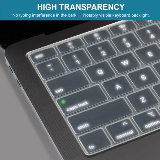 Insten Keyboard Cover Protector Compatible with 2020 Macbook Air 13", Ultra Thin Silicone Skin, Tactile Feeling, Anti-Dust, Clear {5}