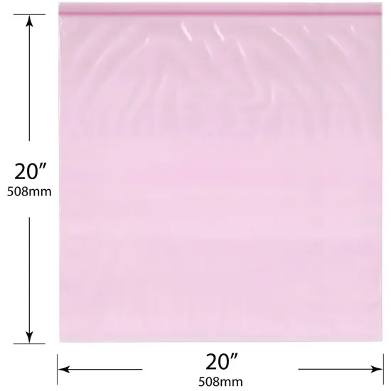 Plymor 20" x 20" (Pack of 100), 4 Mil Heavy Duty Anti-Static Zipper Reclosable Plastic Bags {3}