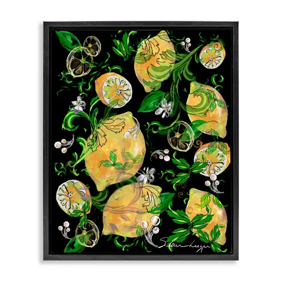 Stupell Industries Lemons And Acanthus Leaves Floating Frame, design by Susan Lugar {1}